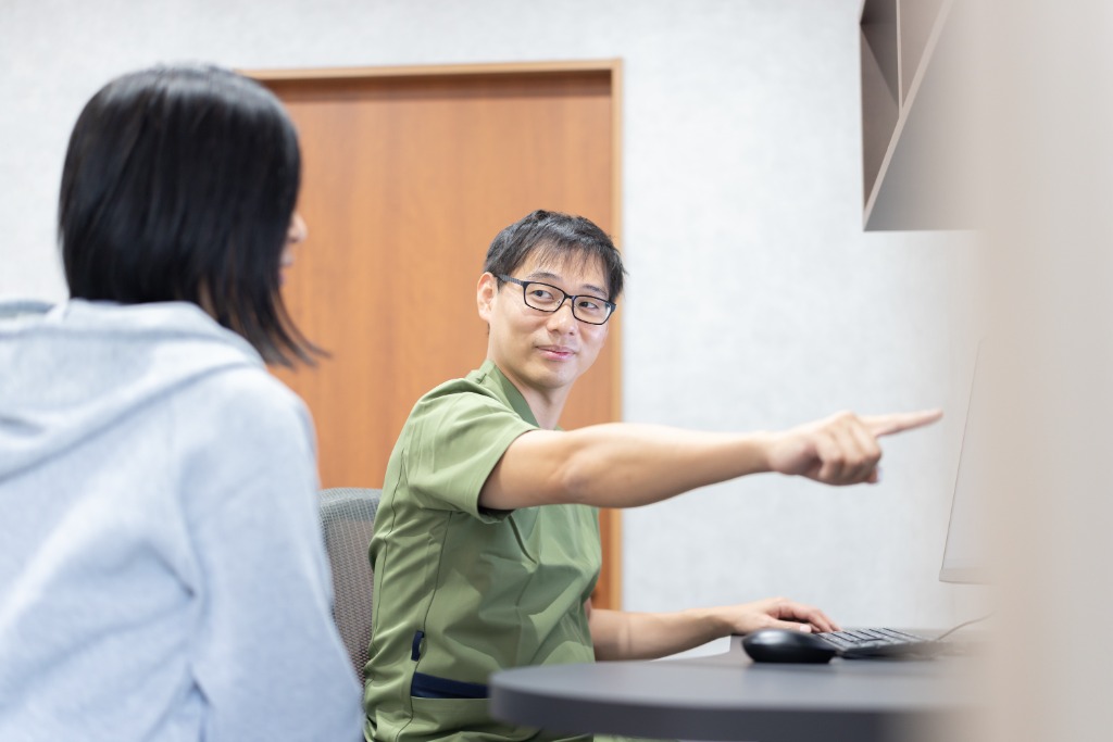 検査当日の丁寧な結果説明