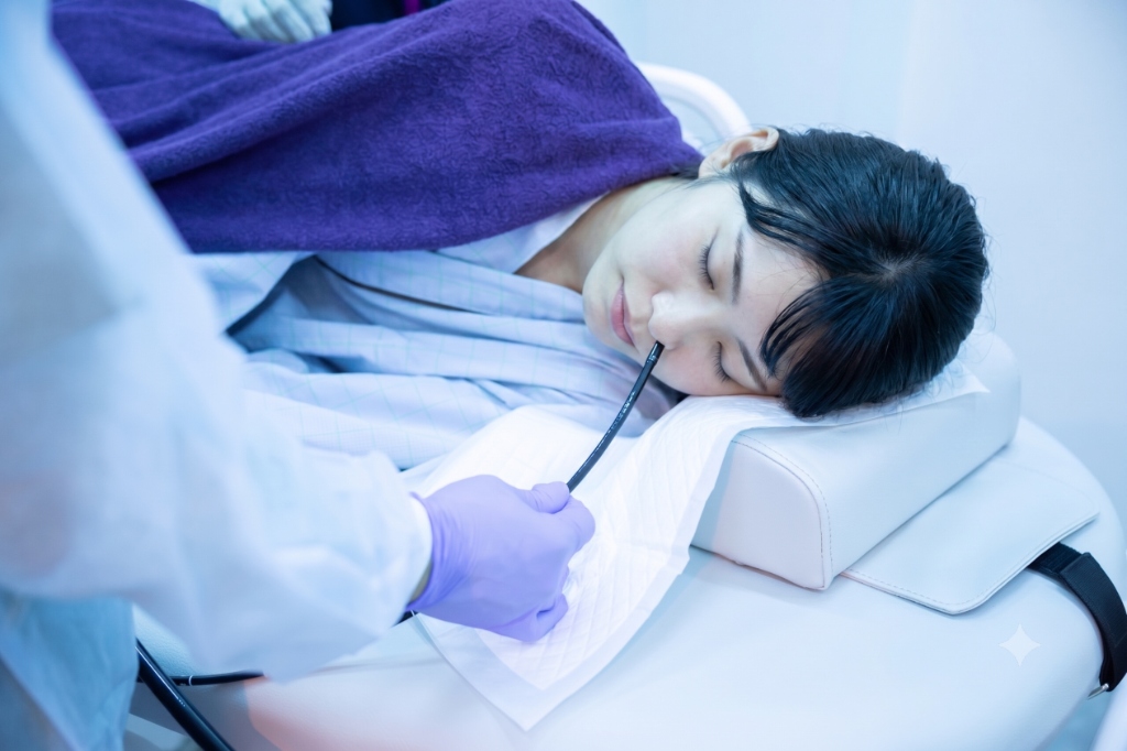 鎮静剤を使用したウトウト眠っている状態での内視鏡検査